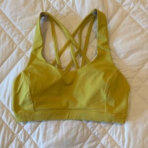 Lululemon Yellow Crisscross Sports Bra